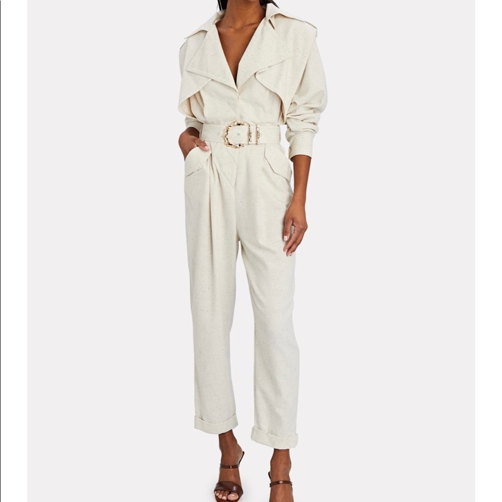 ACLER HANBURY BELTED COTTON-BLEND JUMPSUIT